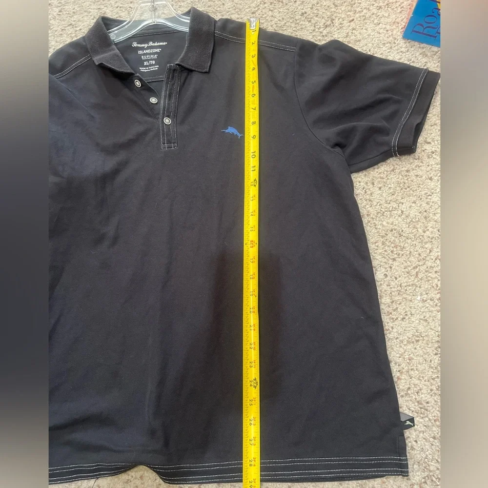 Tommy‎ Bahama Men’s Size XL black Supima Cotton Polo Golf Office Casual summer